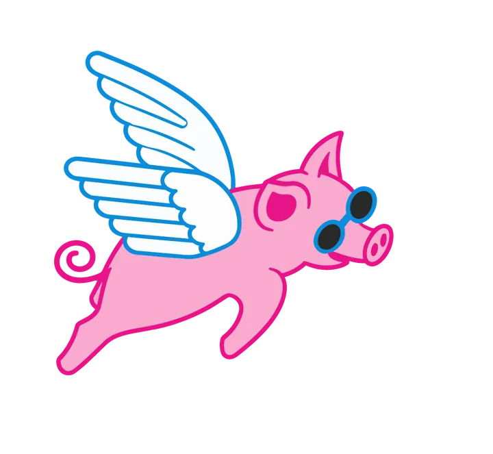BME Egyetemi Napok szárnyas malac mascot